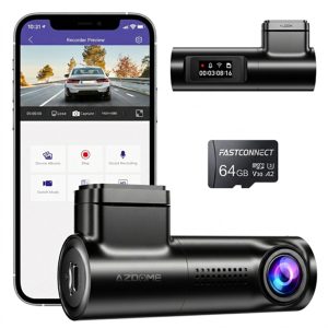 CAMARA PARA AUTOS DASHCAM AZDOME M330 1080P WiFi + Micro SD 64GB
